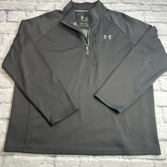 Under Armour Men's Gray Quarter-Zip Jacket. Size XL. - Picture 1 of 8